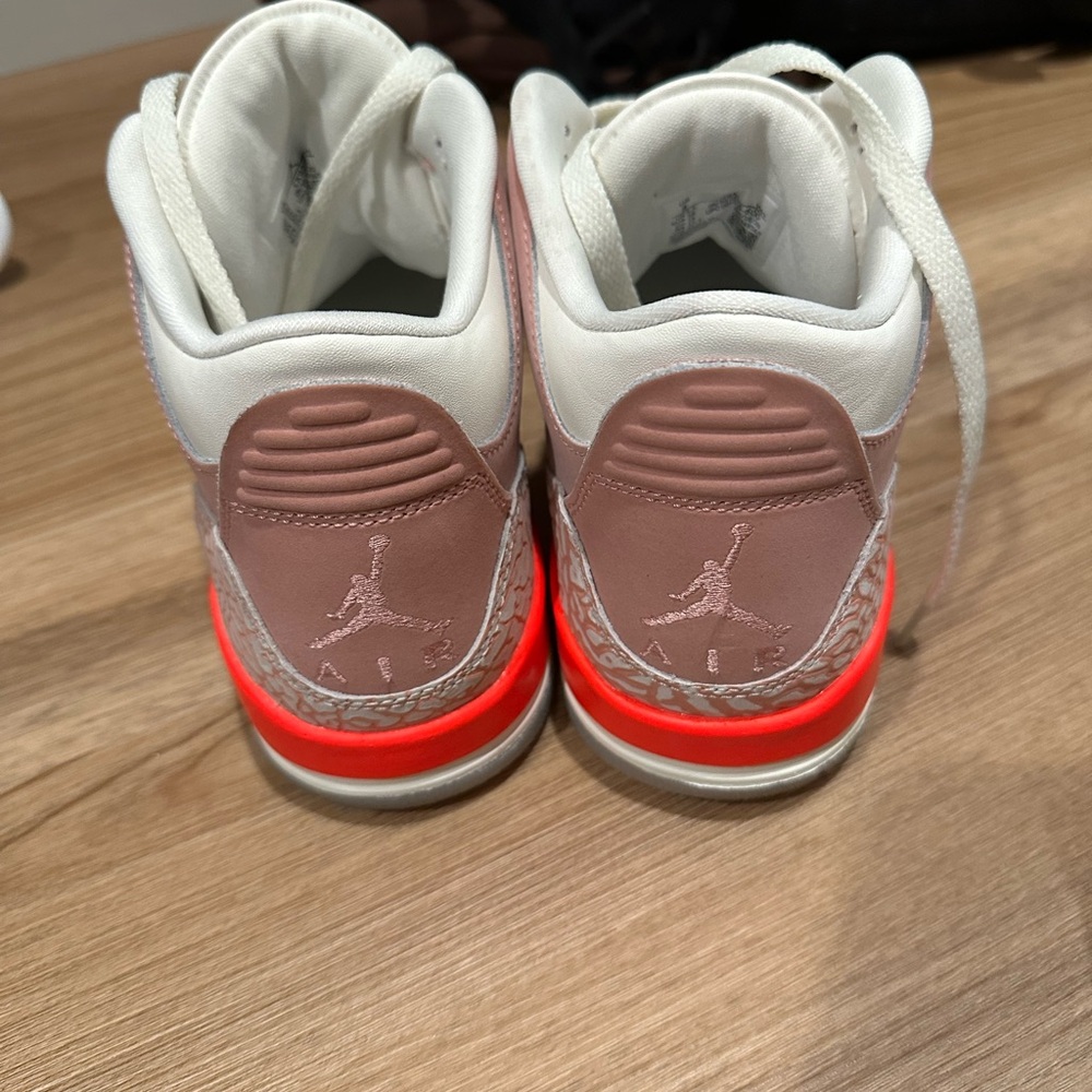 Jordan Women's Sneakers in Pink and White - Picture 2 of 4